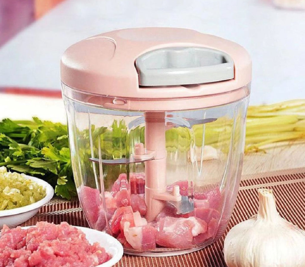 ElitePrep 5-Blade Manual Food Chopper – Ultra-Fast Vegetable & Meat Slicer for Kitchen