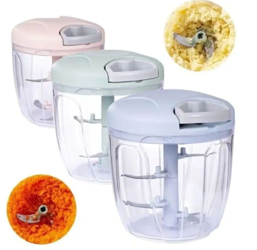 ElitePrep 5-Blade Manual Food Chopper – Ultra-Fast Vegetable & Meat Slicer for Kitchen