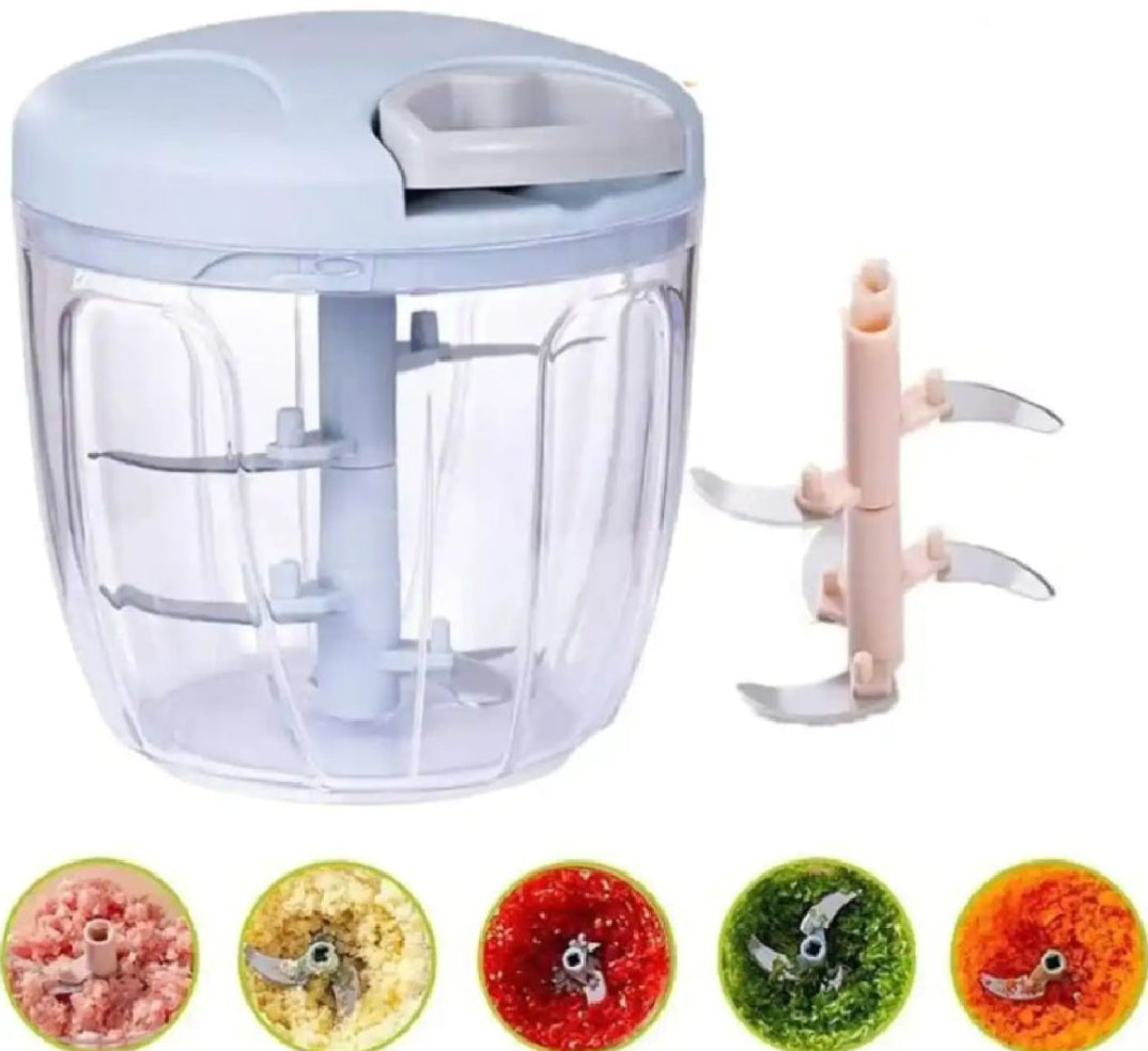 ElitePrep 5-Blade Manual Food Chopper – Ultra-Fast Vegetable & Meat Slicer for Kitchen