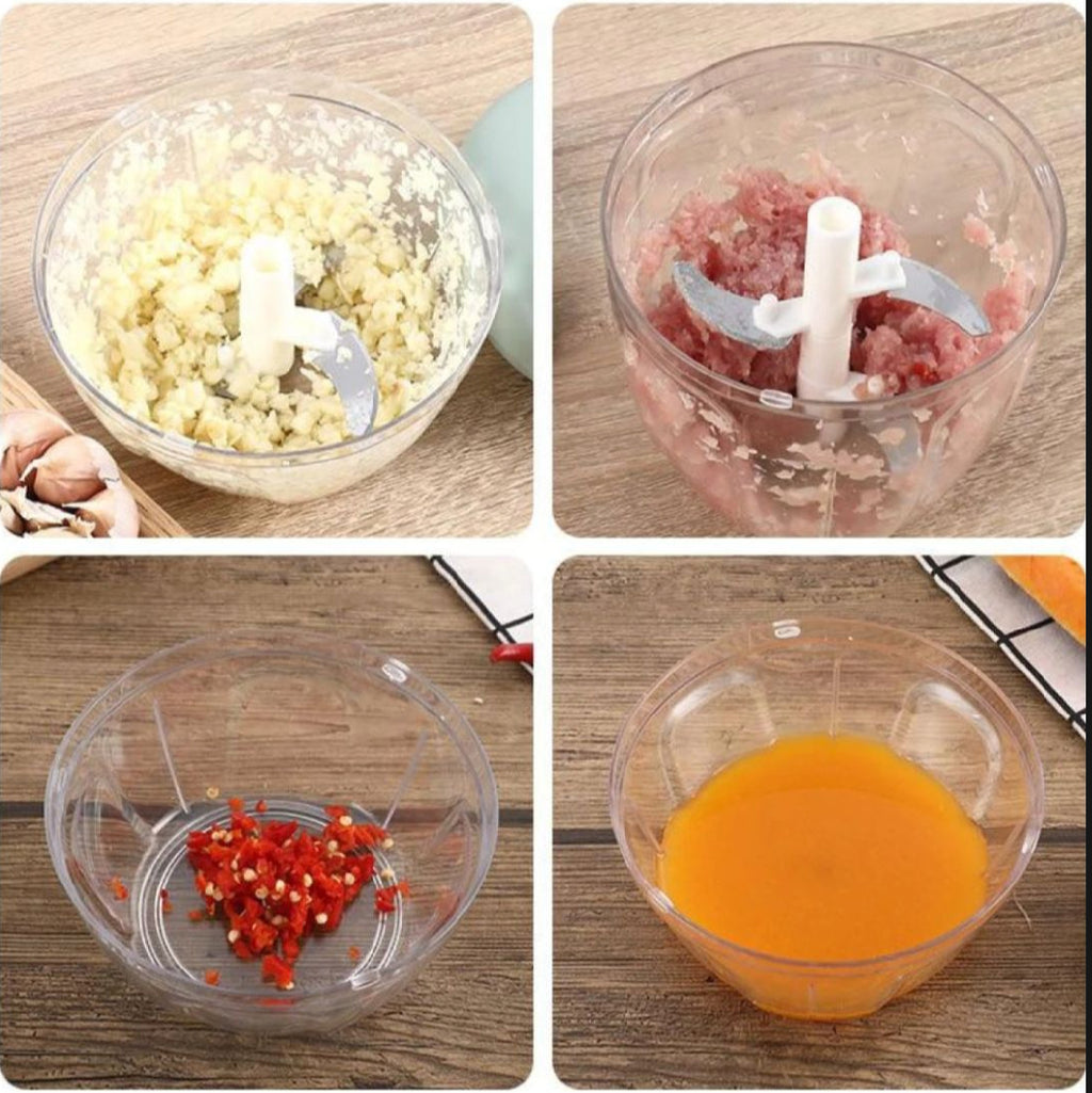 ElitePrep 5-Blade Manual Food Chopper – Ultra-Fast Vegetable & Meat Slicer for Kitchen