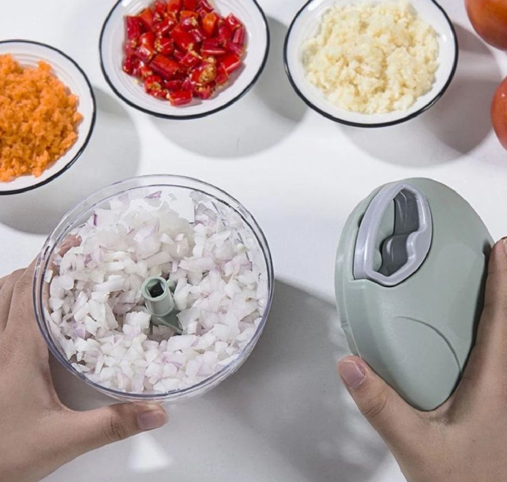 ElitePrep 5-Blade Manual Food Chopper – Ultra-Fast Vegetable & Meat Slicer for Kitchen